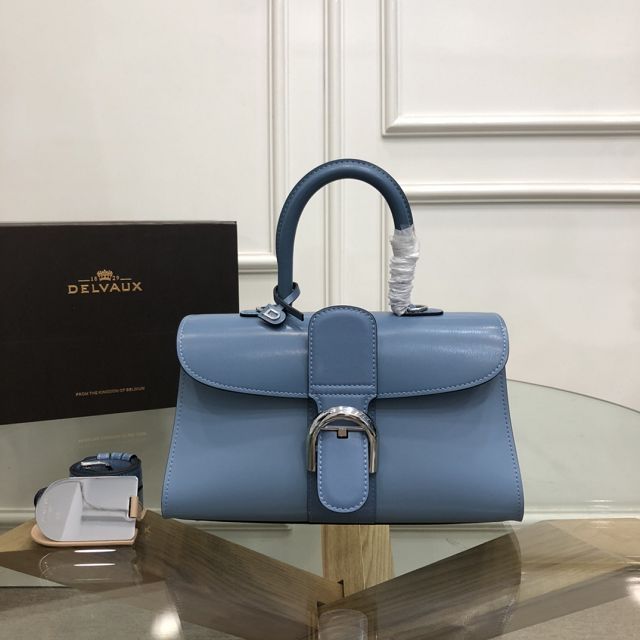 Delvaux original box calfskin brillant small bag AA0417 blue