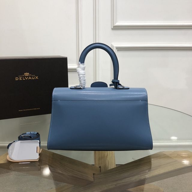 Delvaux original box calfskin brillant small bag AA0417 blue