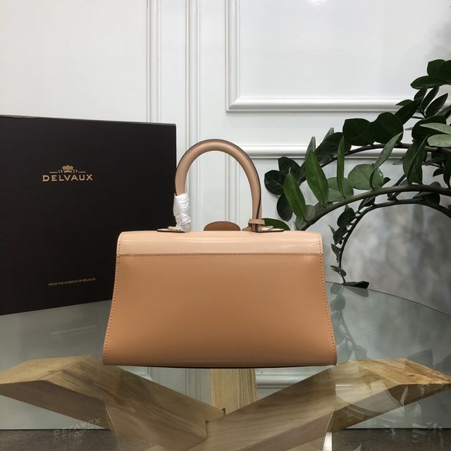 Delvaux original box calfskin brillant small bag AA0417 brown&beige