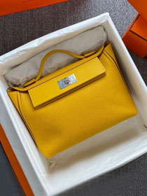 Hermes original togo leather kelly 2424 bag HH03699 amber 