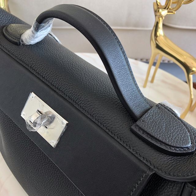 Hermes original togo leather small kelly 2424 bag HH03698 black