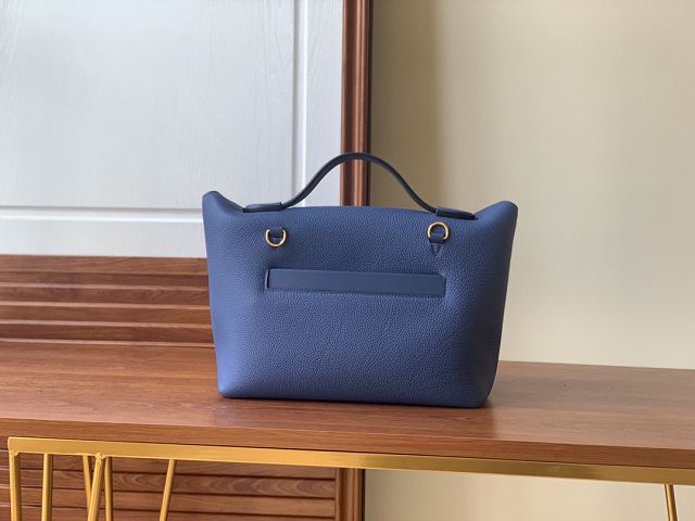 Hermes original togo leather small kelly 2424 bag HH03698 blue agate 