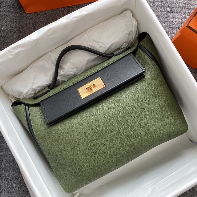 Hermes original togo leather kelly 2424 bag HH03699 canopee