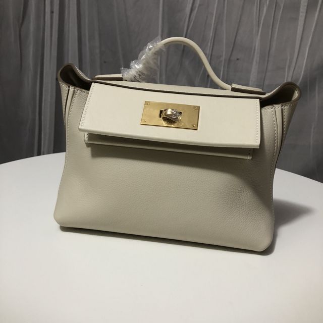 Hermes original togo leather small kelly 2424 bag HH03698 cream