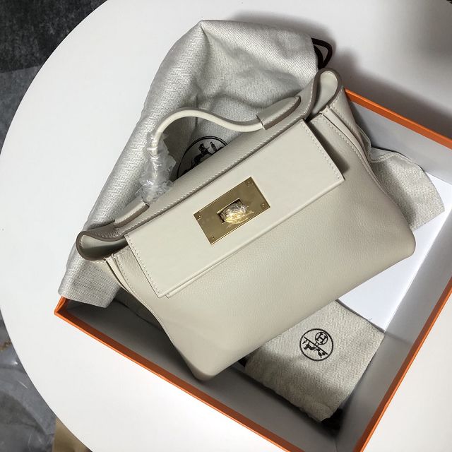 Hermes original togo leather small kelly 2424 bag HH03698 cream