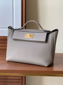 Hermes original togo leather kelly 2424 bag HH03699 gris asphalte