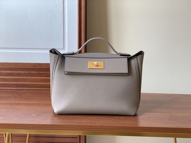 Hermes original togo leather kelly 2424 bag HH03699 gris asphalte