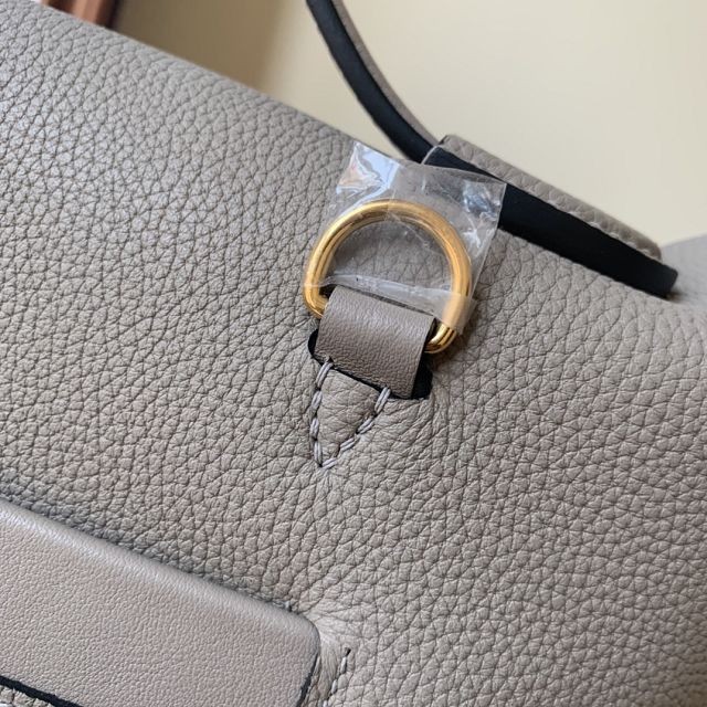 Hermes original togo leather small kelly 2424 bag HH03698 gris asphalte