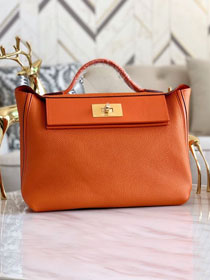 Hermes original togo leather kelly 2424 bag HH03699 hot orange