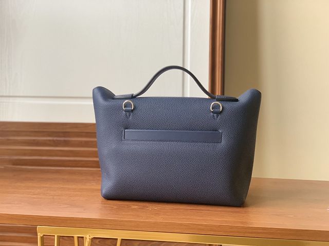 Hermes original togo leather kelly 2424 bag HH03699 navy blue