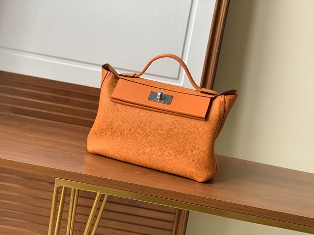 Hermes original togo leather kelly 2424 bag HH03699 orange