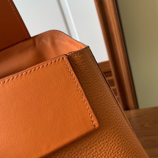 Hermes original togo leather small kelly 2424 bag HH03698 orange