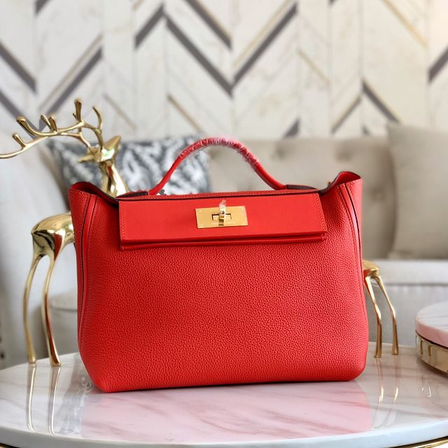 Hermes original togo leather small kelly 2424 bag HH03698 red