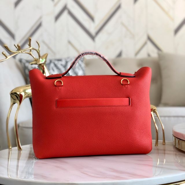 Hermes original togo leather small kelly 2424 bag HH03698 red