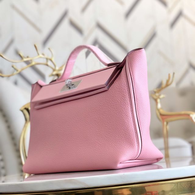 Hermes original togo leather kelly 2424 bag HH03699 rose confetti 