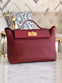 Hermes original togo leather kelly 2424 bag HH03699 rubis