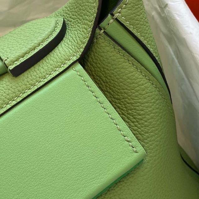 Hermes original togo leather small kelly 2424 bag HH03698 vert criquet