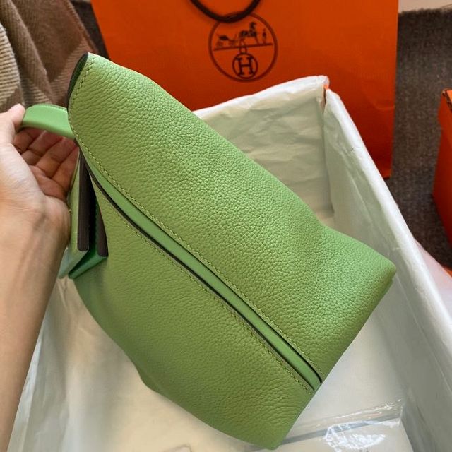 Hermes original togo leather small kelly 2424 bag HH03698 vert criquet