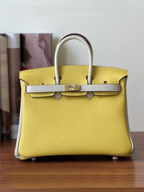 Hermes handmade original togo leather birkin bag BK0350 jaune de naples