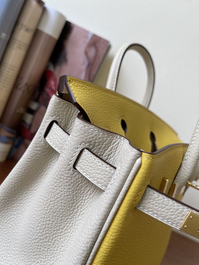 Hermes handmade original togo leather birkin bag BK0350 jaune de naples