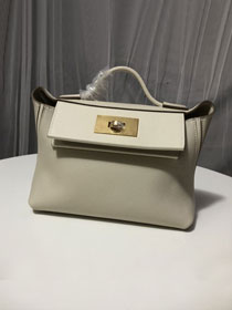 Hermes original togo leather small kelly 2424 bag HH03698 cream