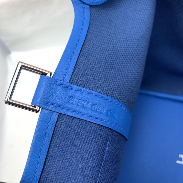 Hermes original canvas small picotin lock bag HP0018 blue