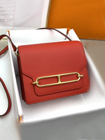 Hermes original evercolor leather roulis bag R18 red