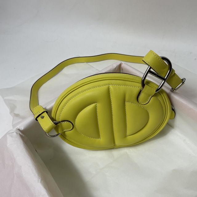 Hermes original swift leather roulis in-the-loop bag HR0019 lemon yellow