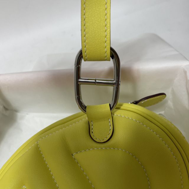 Hermes original swift leather roulis in-the-loop bag HR0019 lemon yellow