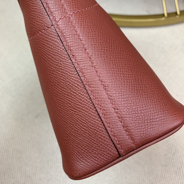 Hermes original epsom leather medium bolide 31 bag B031 bordeaux