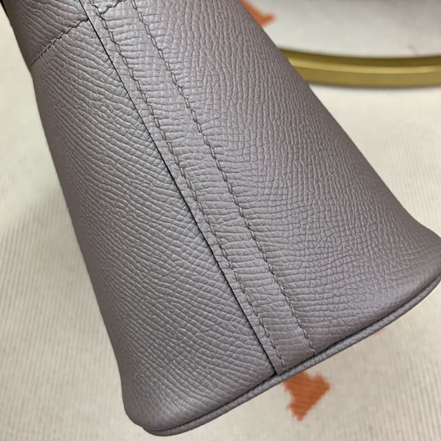 Hermes original epsom leather medium bolide 31 bag B031 gris etain
