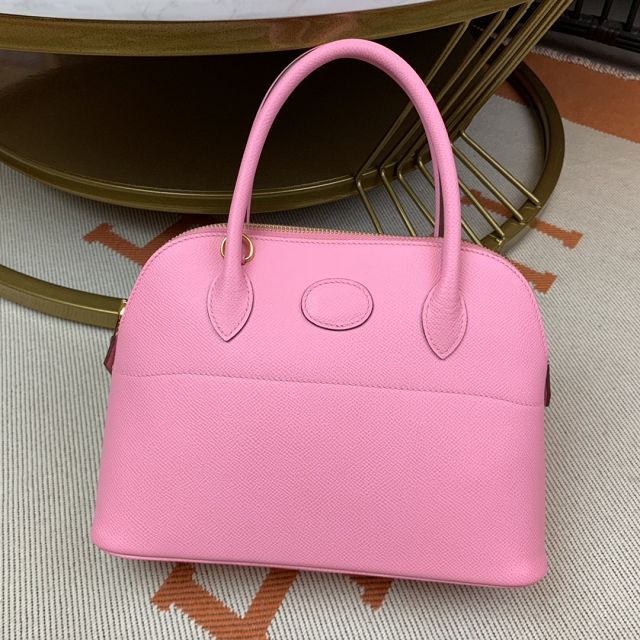 Hermes original epsom leather medium bolide 31 bag B031 pink