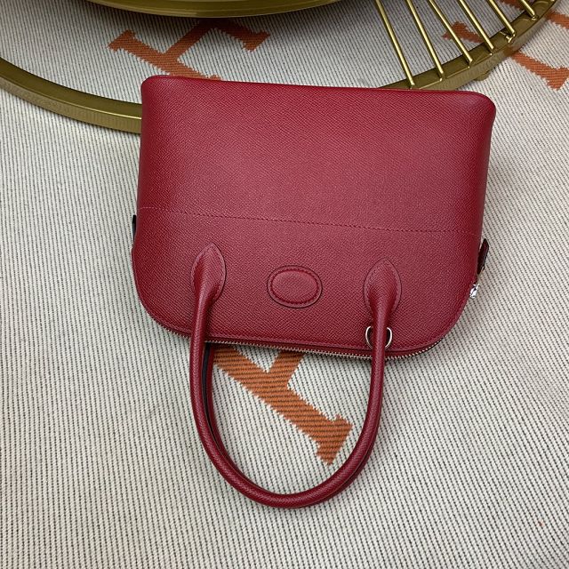 Hermes original epsom leather small bolide 27 bag B027 rubis