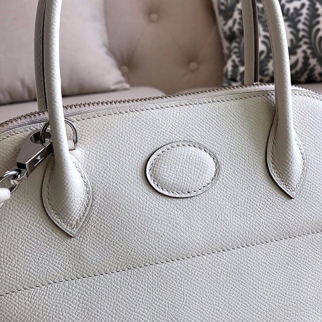 Hermes original epsom leather small bolide 27 bag B027 white