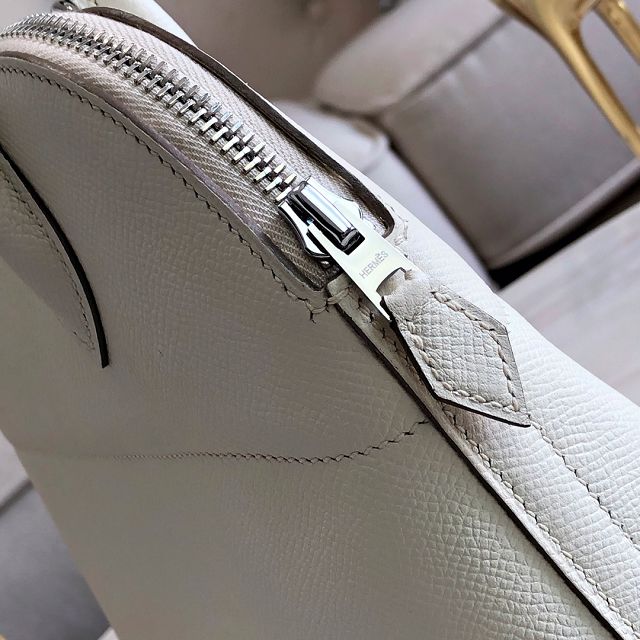 Hermes original epsom leather small bolide 27 bag B027 white