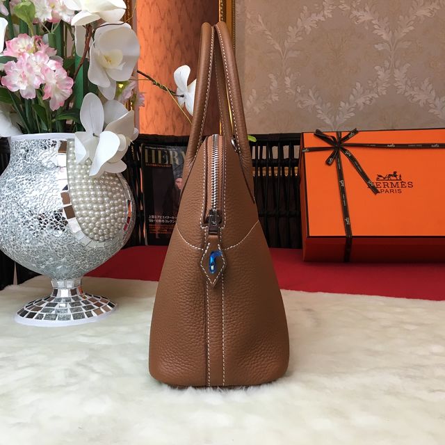 Hermes original togo leather medium bolide 31 bag B031 brown