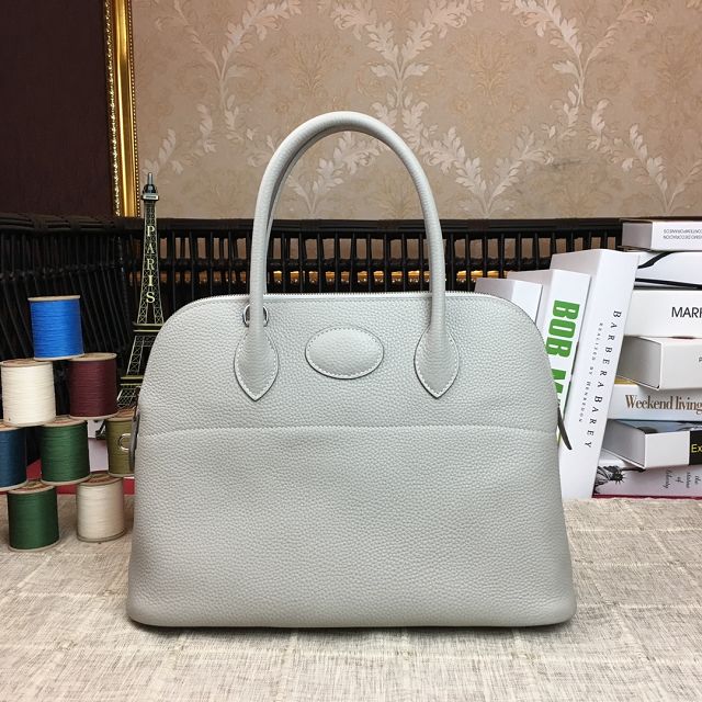 Hermes original togo leather medium bolide 31 bag B031 pearlash