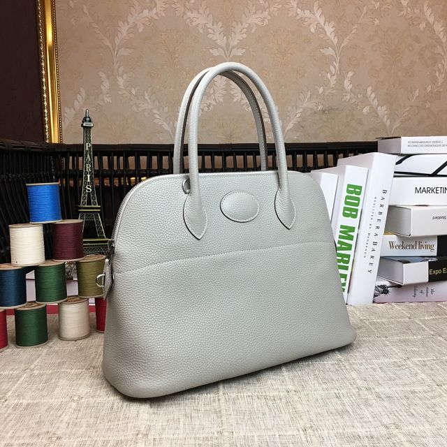 Hermes original togo leather medium bolide 31 bag B031 pearlash