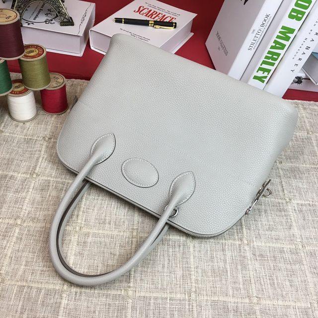 Hermes original togo leather small bolide 27 bag B027 pearlash