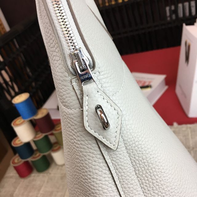 Hermes original togo leather medium bolide 31 bag B031 pearlash