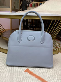 Hermes original epsom leather small bolide 27 bag B027 blue lin