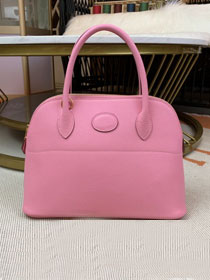 Hermes original epsom leather small bolide 27 bag B027 pink