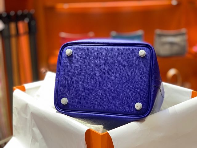Hermes original epsom leather small picotin lock bag HP0018 electric blue