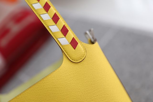Hermes original epsom leather small picotin lock bag HP0018 jaune de naples