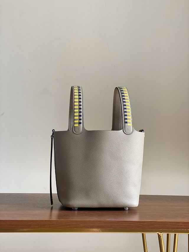 Hermes original epsom leather small picotin lock bag HP0018 pearlash