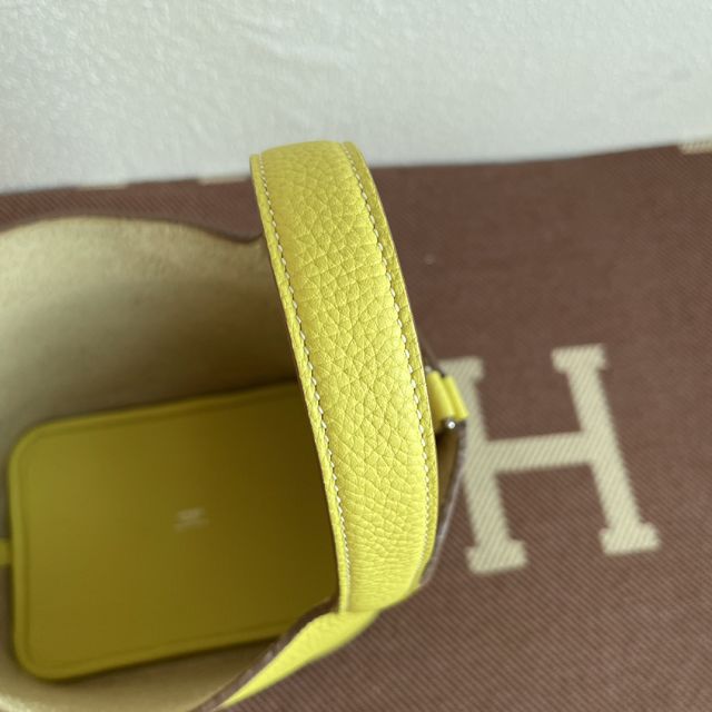 Hermes original togo leather small picotin lock bag HP0018 lemon yellow