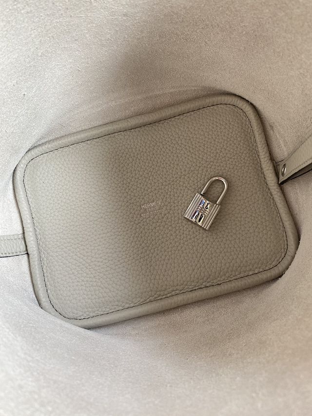 Hermes original togo leather picotin lock bag HP0022 pearlash