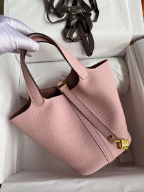 Hermes original togo leather picotin lock bag HP0022 pink