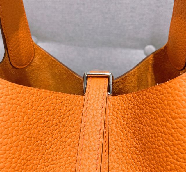 Hermes original togo leather picotin lock bag HP0022 abricot