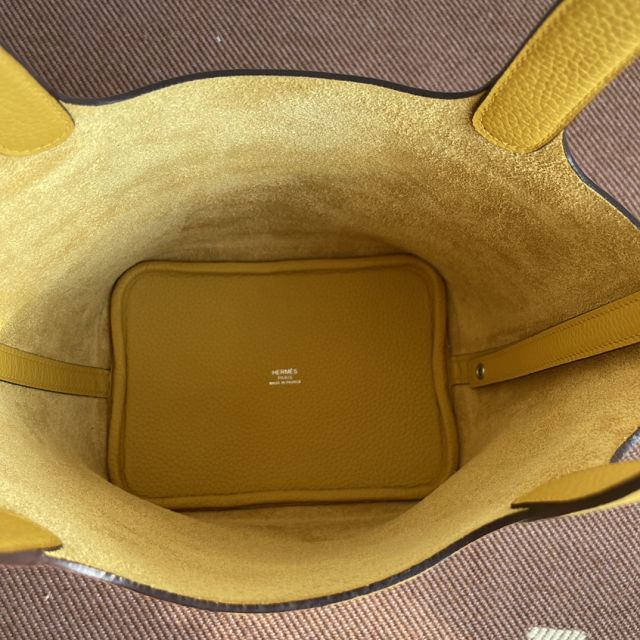 Hermes original togo leather small picotin lock bag HP0018 amber